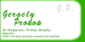 gergely prokop business card